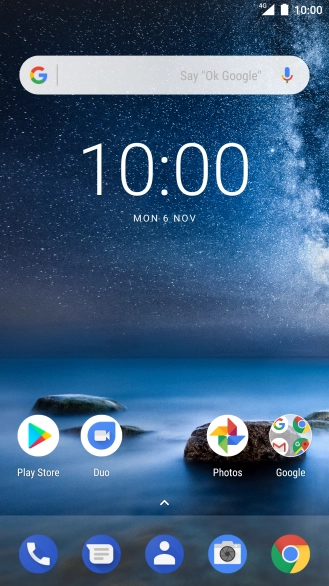 Slide your finger downwards starting from the top of the screen.