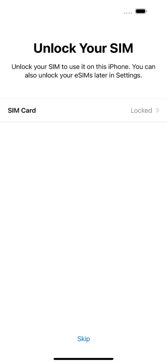 Press SIM Card.