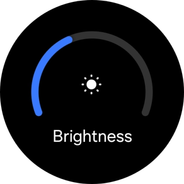 Slide the circle to select the required brightness. Slide the circle to select the required brightness.