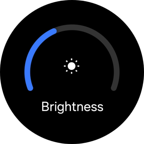 Slide the circle to select the required brightness. Slide the circle to select the required brightness.