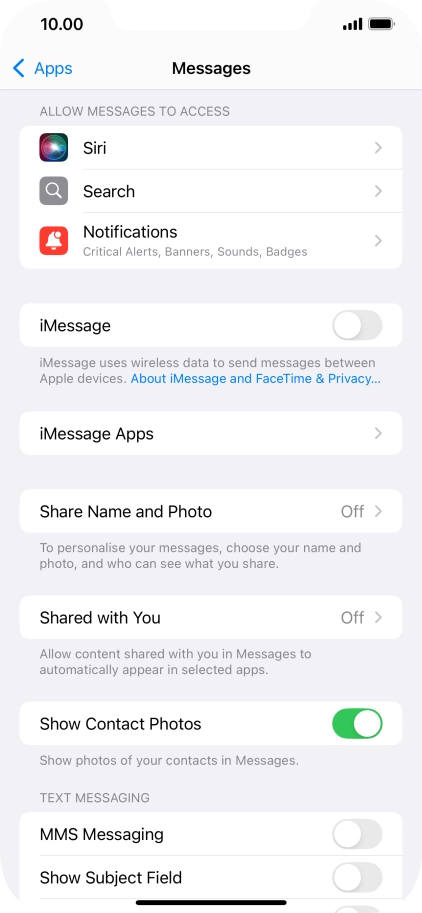 Press the indicator next to 