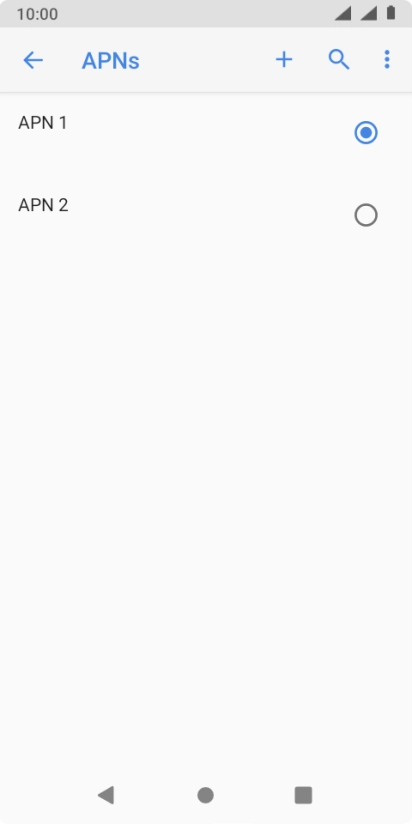 Press the field next to the data connection to activate it.