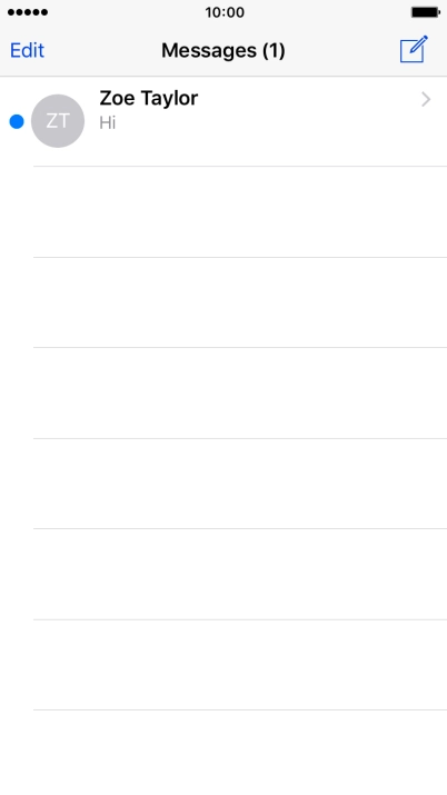 Press the new message icon.