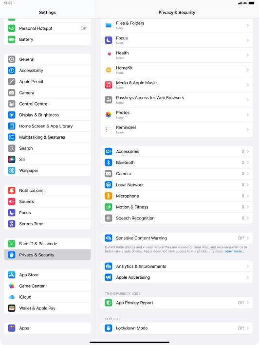 Press App Privacy Report.