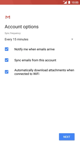 If this screen is displayed, you email account has been recognised and set up automatically.