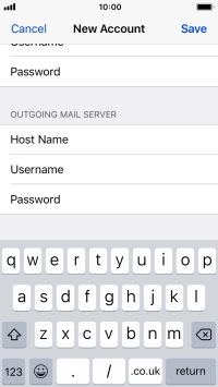 Press Save. Your email account has now been set up. To select more settings for incoming and outgoing server, proceed with the following steps.