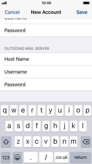 Press Save. Your email account has now been set up. To select more settings for incoming and outgoing server, proceed with the following steps.