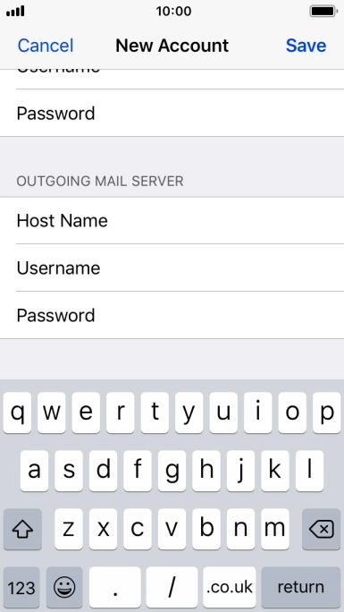 Press Save. Your email account has now been set up. To select more settings for incoming and outgoing server, proceed with the following steps.