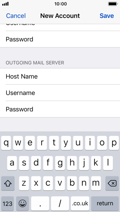 Press Save. Your email account has now been set up. To select more settings for incoming and outgoing server, proceed with the following steps.