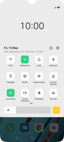 Press the settings icon.