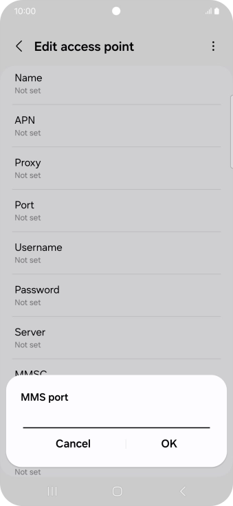 Key in 8080 and press OK.