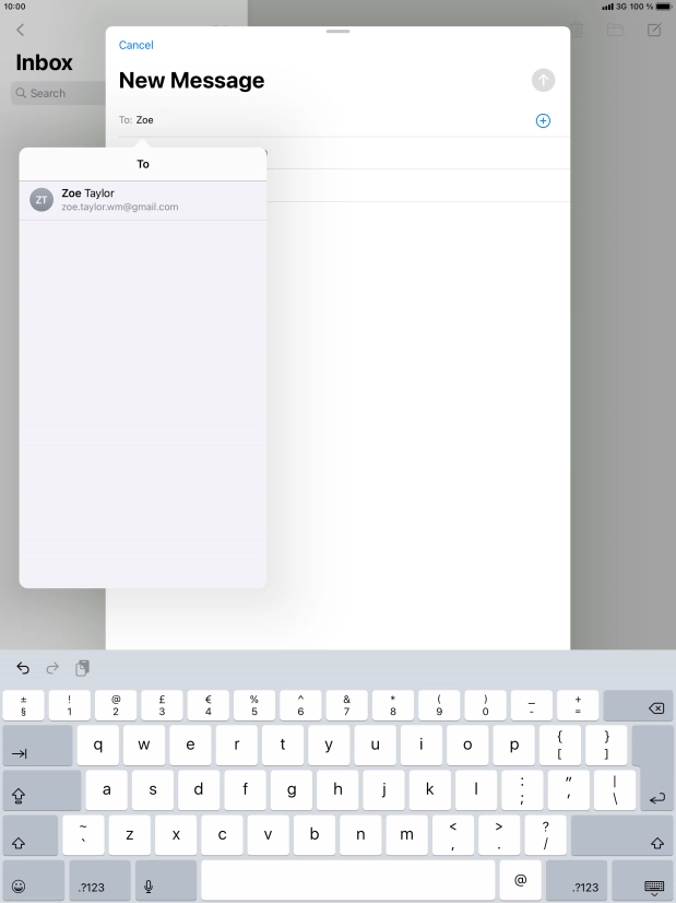 Press the required contact.