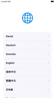 Press the required language.