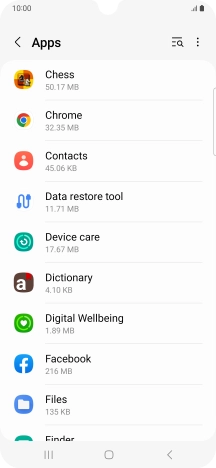 Press the required app.