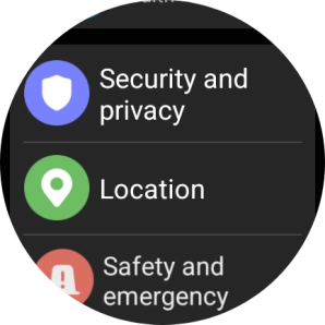 Press Security and privacy.