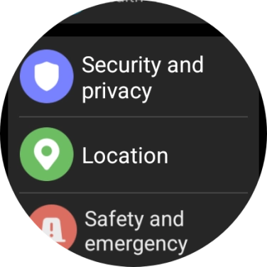 Press Security and privacy.