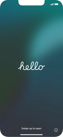 Slide your finger upwards starting from the bottom of the screen.