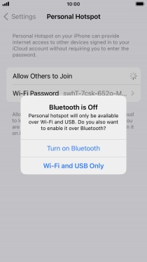 If Wi-Fi is turned on, press Wi-Fi and USB Only.