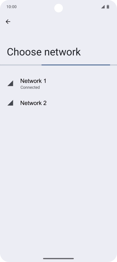 Press the required network. Press the required network.
