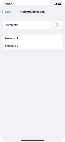 If you turn off the function, press the required network.