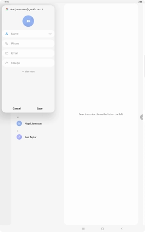 Press the address book drop down list.
