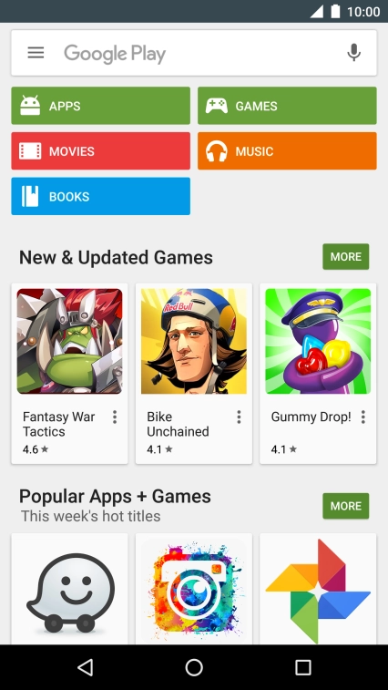Press Google Play.