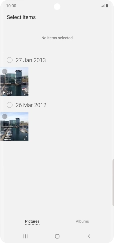 Press the required picture. Press the required picture.