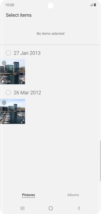 Press the required picture. Press the required picture.
