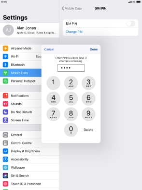Key in your PIN and press Done.