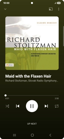 Press arrow right to go to the next audio file.