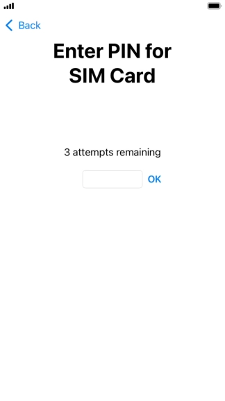 If your SIM is locked, key in your PIN and press OK.