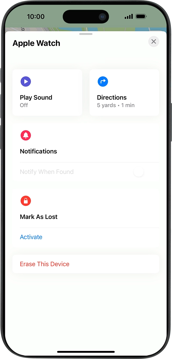 On your phone: Press Play Sound.
