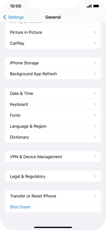 Press Transfer or Reset iPhone.