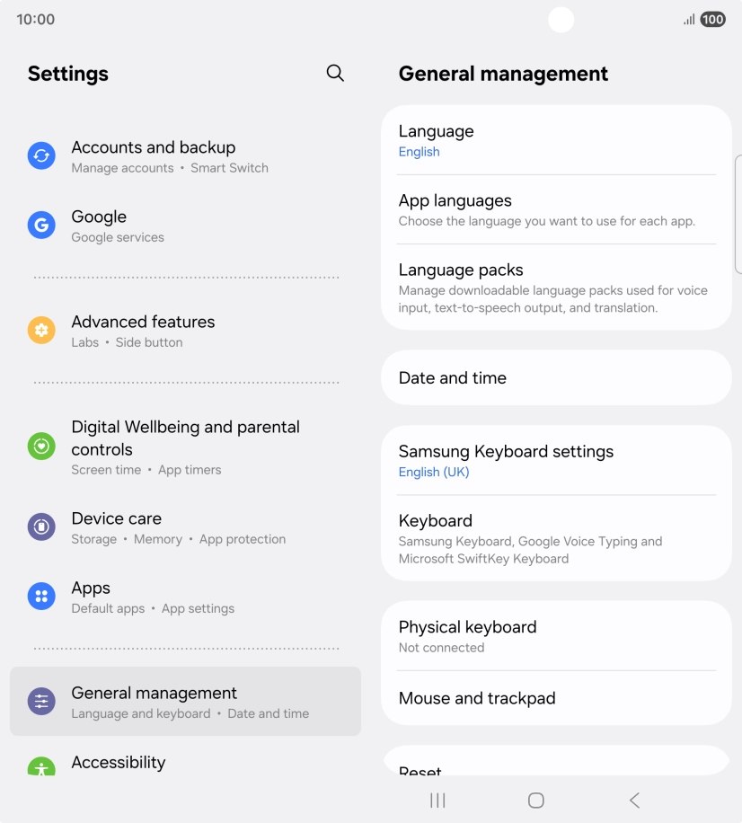 Press Date and time.