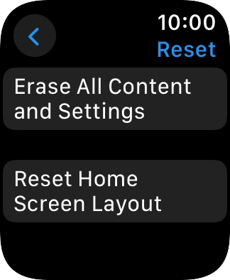 Press Erase All Content and Settings.