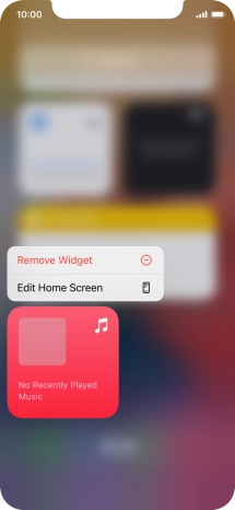 Press Remove Widget.