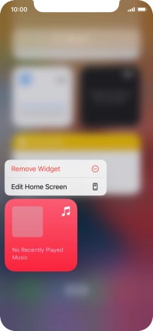 Press Remove Widget.