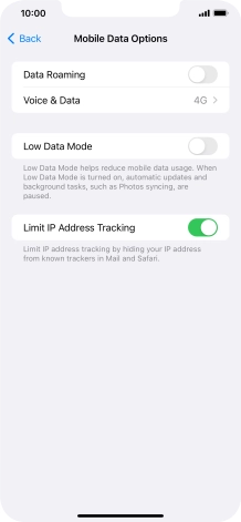 Press the indicator next to 
