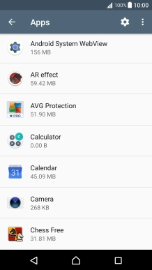 Press the required app. Press the required app.
