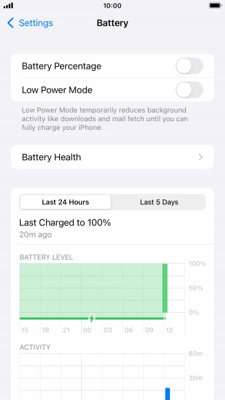 Press Battery Health.