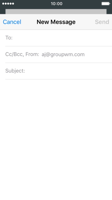 Press To and key in the first letters of the recipient's name.