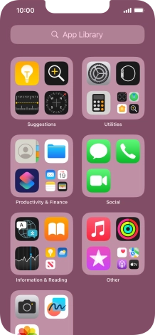 Press the required app.