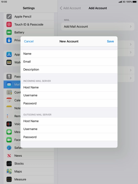 Press Save. Your email account has now been set up. To select more settings for incoming and outgoing server, proceed with the following steps. Press Save. Your email account has now been set up. To select more settings for incoming and outgoing server, proceed with the following steps.