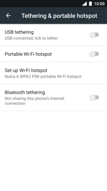 Press Set up Wi-Fi hotspot.