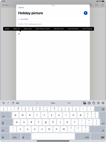 Press Insert Photo or Video and follow the instructions on the screen to attach a picture or a video clip.