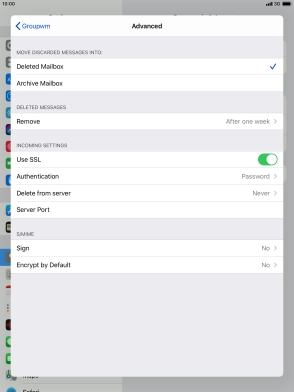 Press the indicator next to 