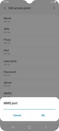 Key in 8080 and press OK.