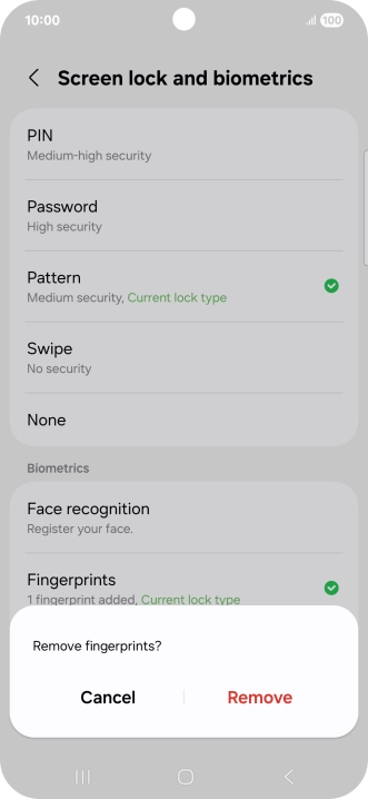 Press Remove. Press Remove.