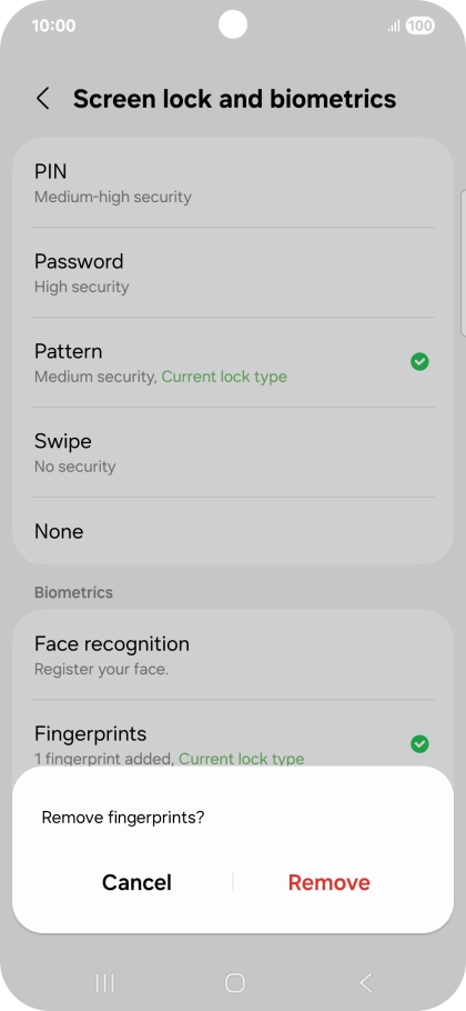 Press Remove. Press Remove.