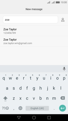 Press the required contact.